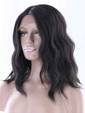 NEW BLACK WAVY SYNTHETIC LACE FRONT WIG SNY190