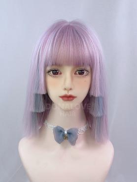 Hime Cut Gradient Medium Length Synthetic Wefted Cap Wig LG705
