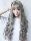 2019 New Grayish Wavy Synthetic Wefted Cap Wig LG003