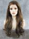 Brown color Waist-length Wavy Synthetic Lace Wig-SNY052