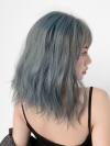 HAZE BLUE WAVY SYNTHETIC WEFTED CAP WIG LG082