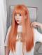 NEW ORANGE STRAIGHT SYNTHETIC WEFTED CAP WIG LG068
