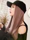 #WIGWITHHAT BLACK BASEBALL CAP WITH PEACHY PINK SYNTHETIC HAIR, HAT WIG WB012