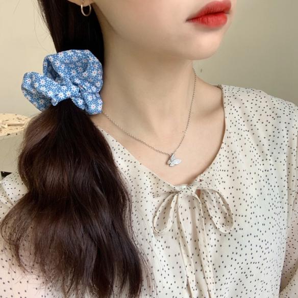 5 PCS BLUE FLOWERS HAIR BAND HB004
