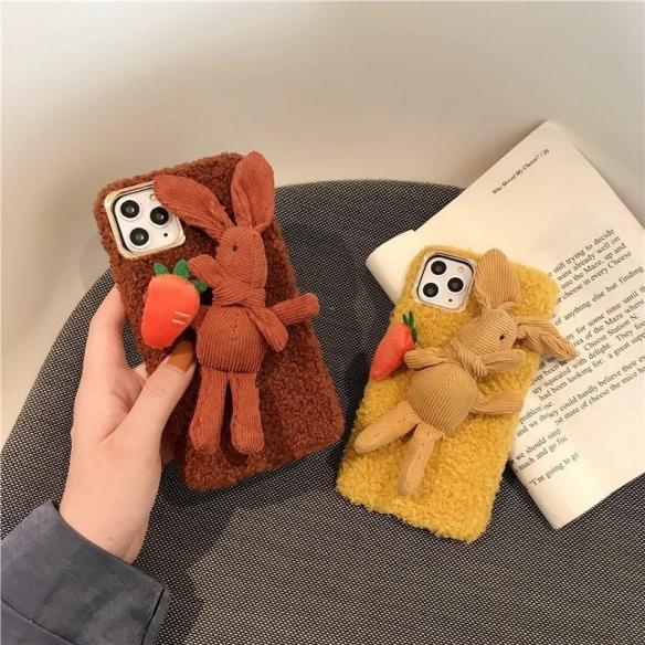 FURRY BUNNY SHOCKPROOF PROTECTIVE DESIGNER IPHONE CASE PC059