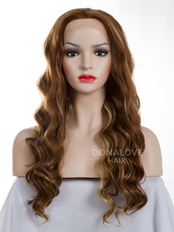 Human Hair Full Lace Wig Curly Ash Brown