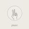 Gold Hand Gestures Necklace A026