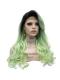 Brown to Green Long Wavy Synthetic Lace Front Wig SNY320