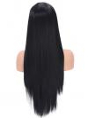 BLACK STRAIGHT WAIST LENGTH SYNTHETIC WEFTED CAP WIG WW024