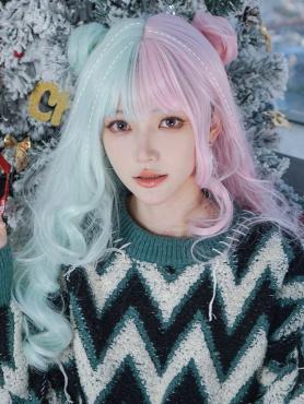 CUTE LOLITA ICE CREAM SPLIT COLOR WIG LG947