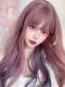 Wisteria and Gray-Blue Long Wavy Synthetic Fashion Lolita Wig LG950