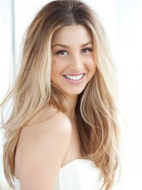Light Blonde Ombre Long Wavy Lace Front Human Hair Wig HH031