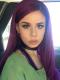 Purple Waist-length Straight Synthetic Lace Wig-SNY016
