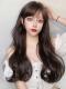 BLACK BROWN LONG WAVY SYNTHETIC WEFTED CAP WIG LG429