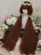 47INCH SUPER LONG CARAMEL BROWN CORN CURLS LOLITA WIG LG943