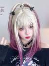 Black to Purple Long Bob Lolita Fashion Synthetic Wig LG949