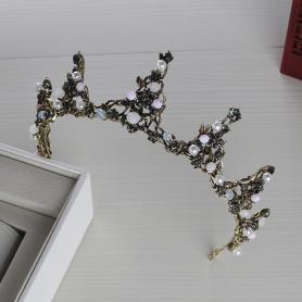 BLACK BAROQUE BRIDAL CROWN AC007
