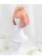 New Fashion Orange to Pink Bob Straight Synthetic Wefted Cap Wig LG023