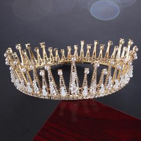 GOLDEN BRIDAL CROWN AC020