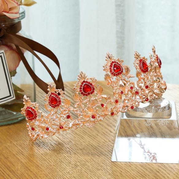 Red Wedding Bridal Crown A013