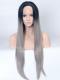 Black to Gray Straight Synthetic Lace Front Wig-SNY079
