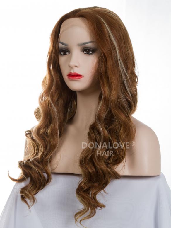Human Hair Full Lace Wig Curly Ash Brown