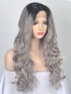 Human Hair Full Lace Wig Curly Ash Brown