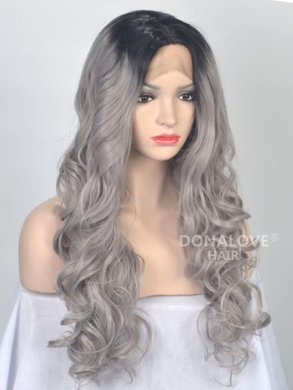 Human Hair Full Lace Wig Curly Ash Brown