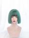 GREEN SHORT STRAIGHT SYNTHETIC WEFTED CAP WIG LG224