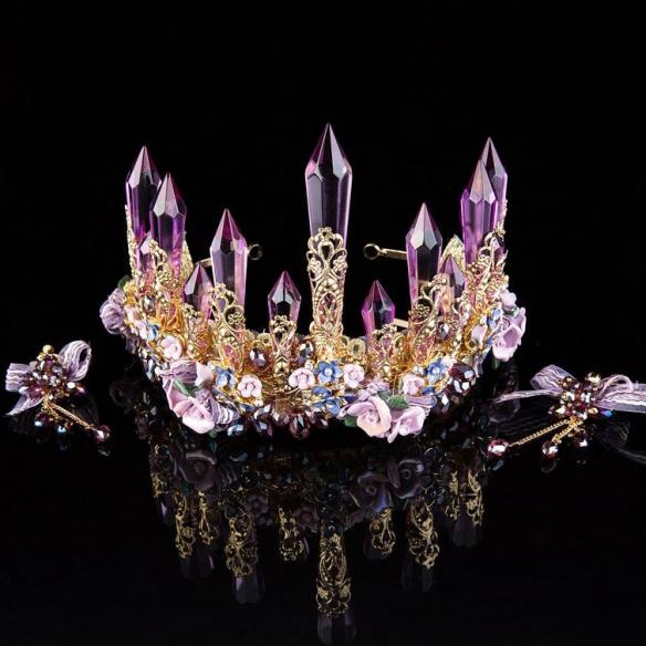 Baroque Amethyst Crown A007