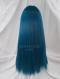 BLUE LONG STRAIGHT SYNTHETIC WEFTED CAP WIG LG208