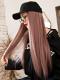 #WIGWITHHAT BLACK BASEBALL CAP WITH PEACHY PINK SYNTHETIC HAIR, HAT WIG WB012