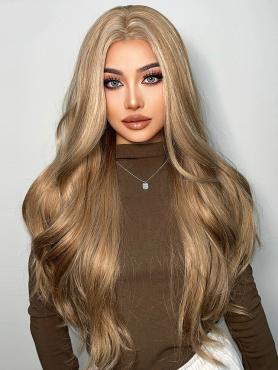 Blonde Long Wfted Synthetic Wig LG969