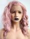 PINK CURLY SYNTHETIC LACE FRONT WIG SNY055