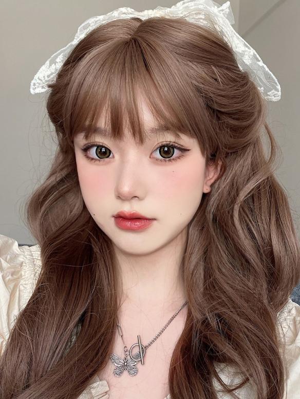 BROWN LONG WAVY SYNTHETIC WEFTED CAP WIG LG299 - SYNTHETIC WIGS ...