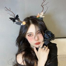 1 Pc Halloween Maple Butterfly Branches Hair Band HB367