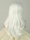 White Wavy Waist-Length Lace Front Synthetic Wig-DQ013