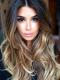 Black Ombre Blonde Balayage Highlight Lace Front Human Hair Wig HH015