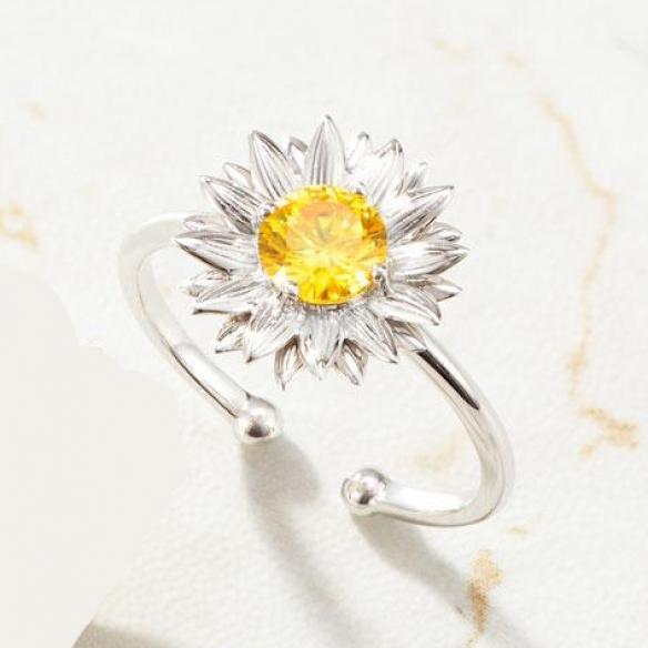 YOU ARE MY SUNSHINE SUNFLOWER RING A029