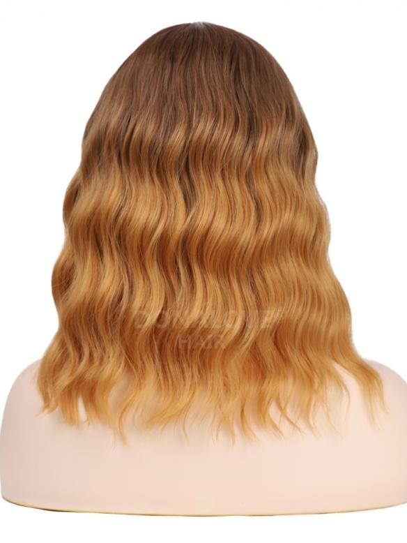 GRADIENT SHOULDER LENGTH WAVY MIDDLE PART LACE WIG MPL008