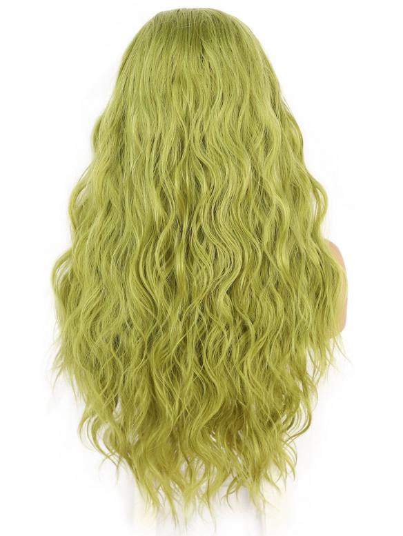 GREEN WAIST LENGTH WAVY SYNTHETIC WIG SNY366