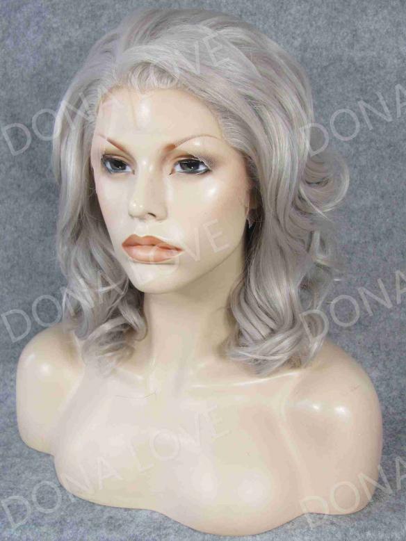 Human Hair Full Lace Wig Curly Ash Brown