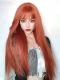 ORANGE LONG STRAIGHT SYNTHETIC WEFTED CAP WIG LG438