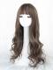 BROWN LONG WAVY SYNTHETIC WEFTED CAP WIG LG154
