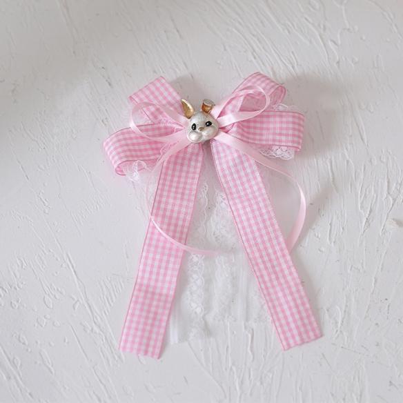 1 PC BUNNY ROSETTE LOLITA HAIR CLIP LH042