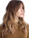 Fashion Brown Ombre Blonde Wavy Full Lace Human Hair Wig FLW029