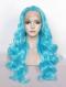 Blue Long Wavy Synthetic Lace Front Wig-SNY070